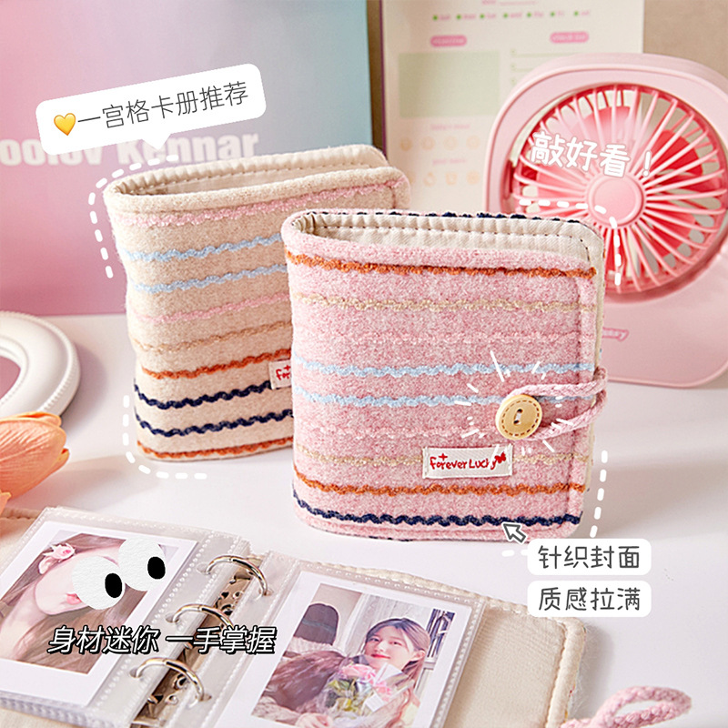 Nuevo libro de tarjetas de tela de alto valor de 3 pulgadas mini álbum de fotos DIY para el almacenamiento de tarjetas pequeñas