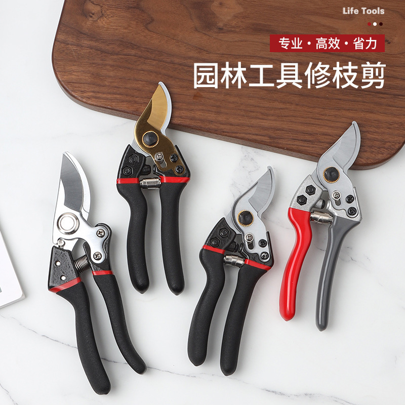 强力修枝剪刀钢园林树枝剪刀多功能家用盆景修花剪园林粗枝剪