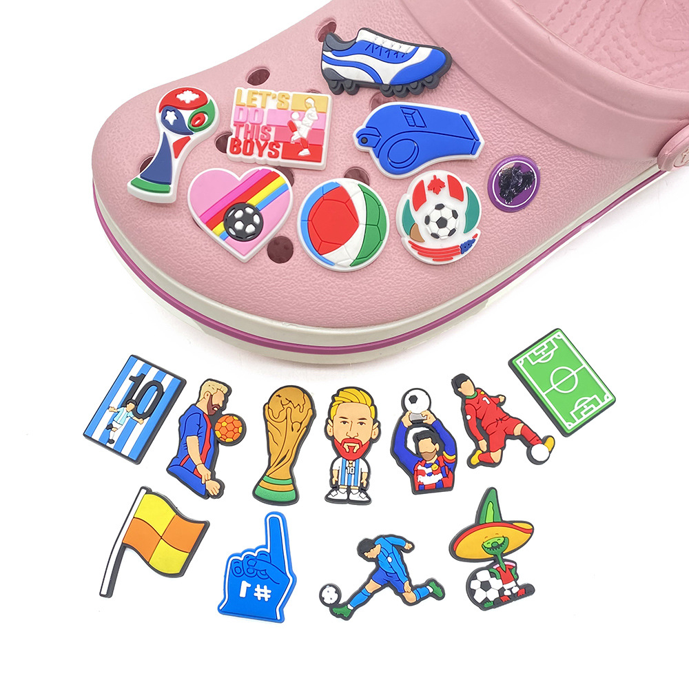 Soccer Shoes Charms High-end Pvc Rubber Accessories For Clogs_voghion.com