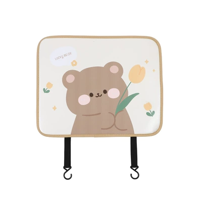Cartoon cute car anti-kick pad Chair back anti-kick pad - tulip-bear-anti-kick-pad-small-size