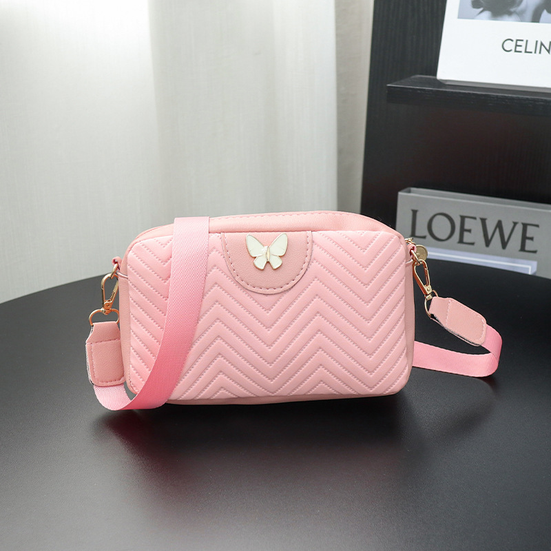 Bolso de mujer 2025 nuevo bordado ondulado mariposa decoración bolso de almohada cilíndrico bolso de hombro bolso regalo de moda image 10