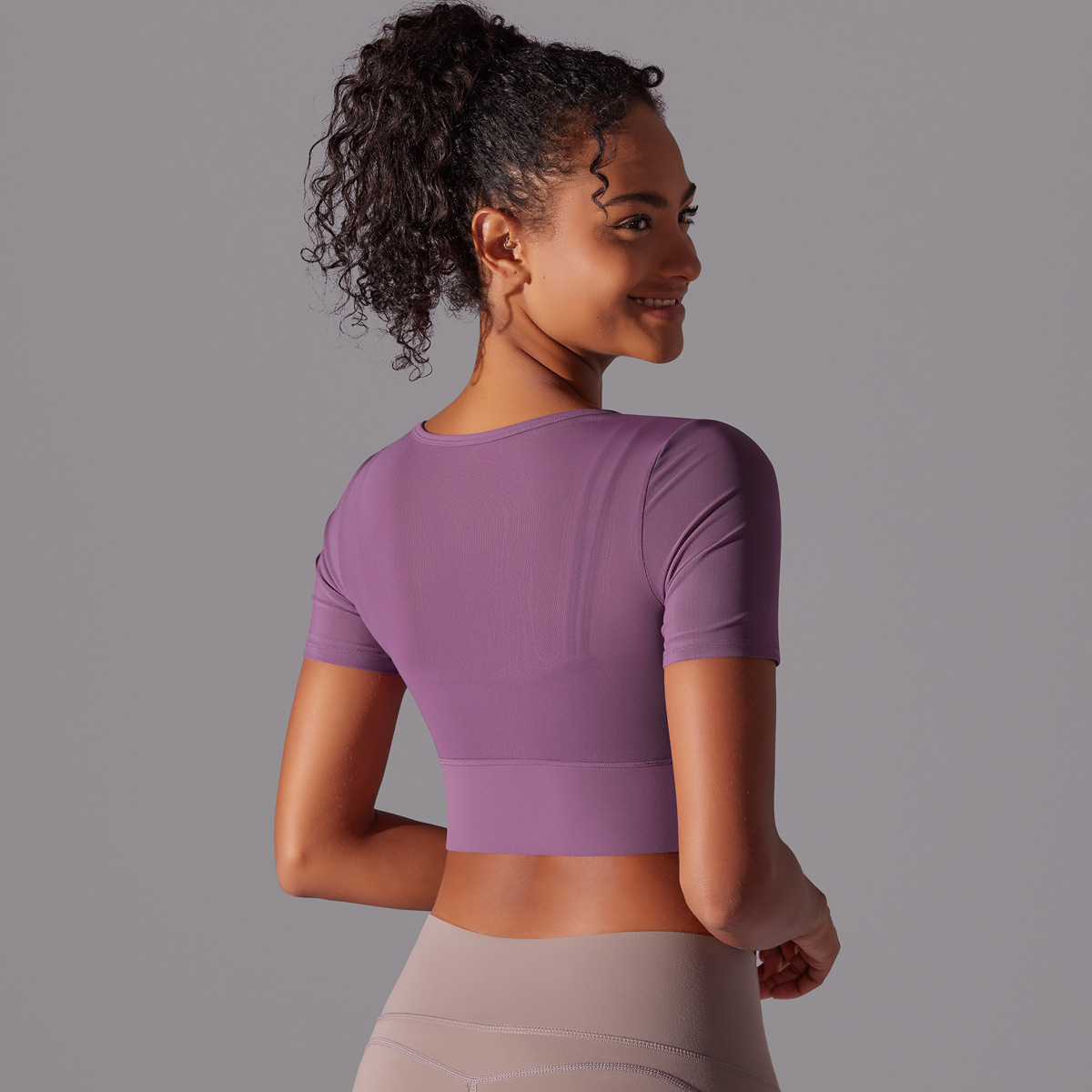 182g Weight Short Sleeve Sleeve Length Pullovers Placket Type Nylon, Spandex Fabric Type Short Top Length T-shirt Tops Type Yoga, Sports Occasion Round Neck Neckline Solid Color Pattern Women Gender Hollow Out Craft Fitness Sport Style Solid Color Nylon Spandex Round Neck Hollow Out Active Tops T-shirt 54