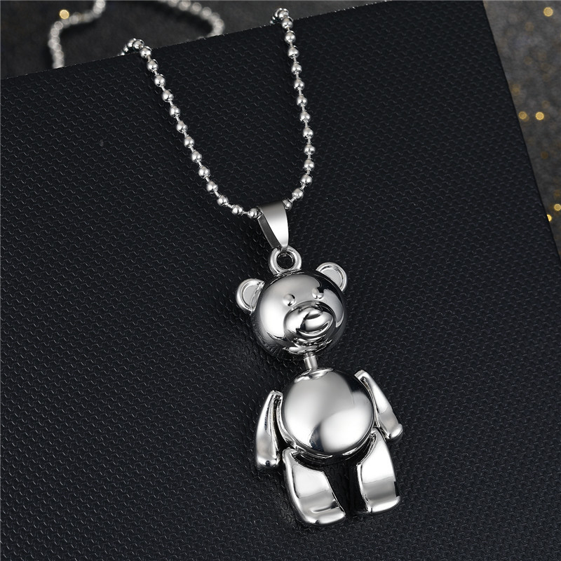 Fashion Bear Spaceman Alloy Necklace Wholesale display picture 5