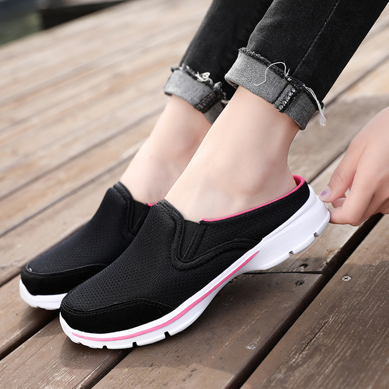 Scarpe casual donna in mesh senza lacci basse leggere_voghion.com