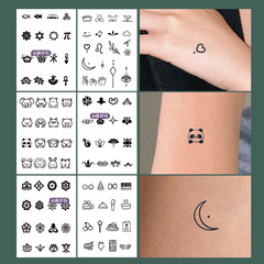 Herbal juice tattoo sticker ins style cartoon small picture finger back semi-permanent non-reflective waterproof tattoo sticker