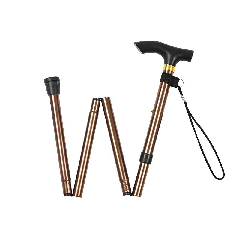 5節アルミ合金屋外伸縮杖屋外登山杖滑り止め老人助歩杖