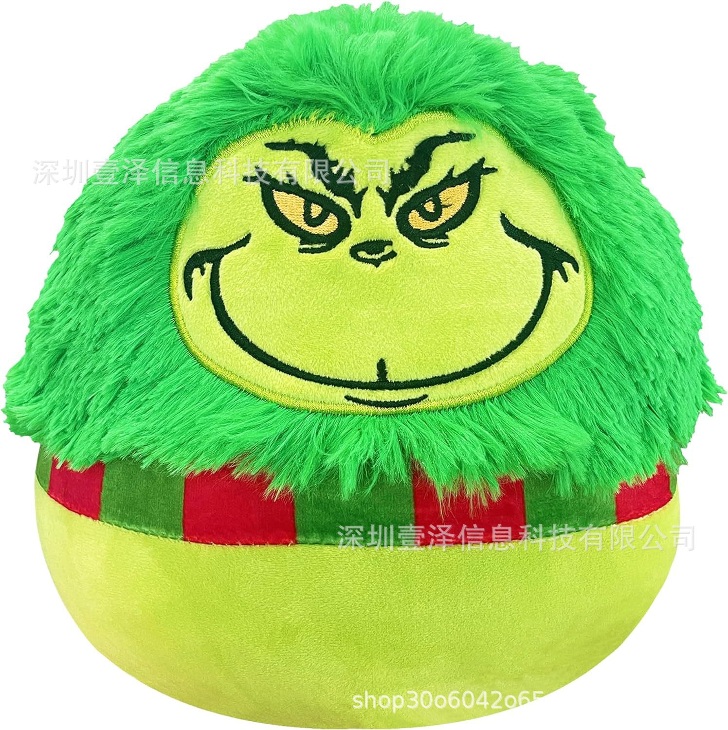 跨境爆款Christmas Grinchmas Stuffed Animal Plush格林奇抱枕