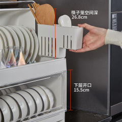 2F碗櫃家用廚房裝碗筷瀝水收納盒透氣大容量帶蓋碗盤防蟑螂置物架