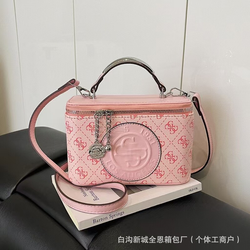 欧美爆款热销手提盒子女包25新款跨境流行字母印花百搭单肩斜挎包|undefined