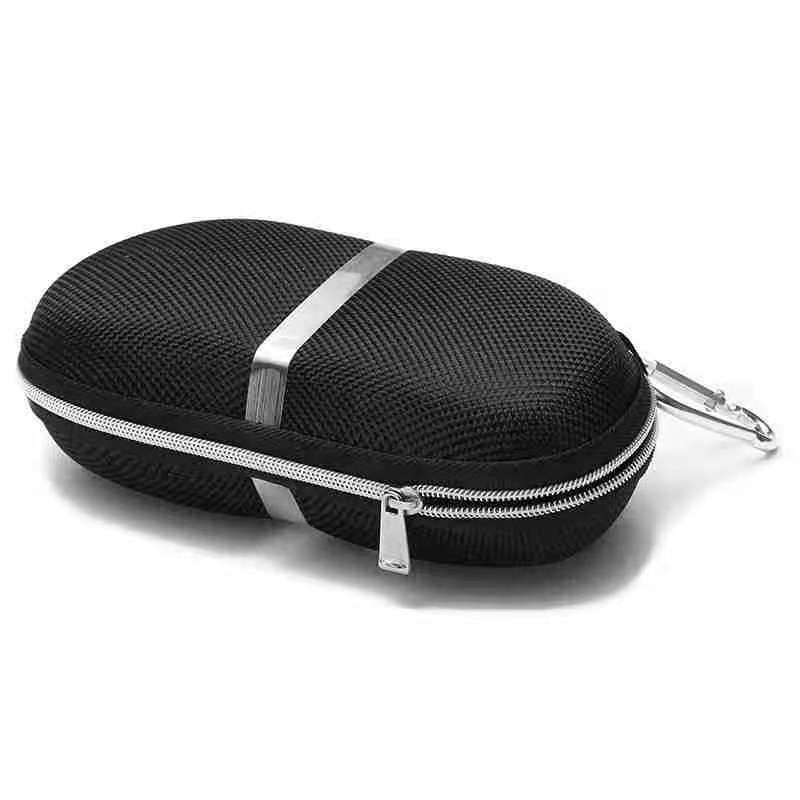New Eva Portable Sunglasses Case with Metal Hook, Sunglasses Storage Box, Sports Mirror Case, Glasses Case