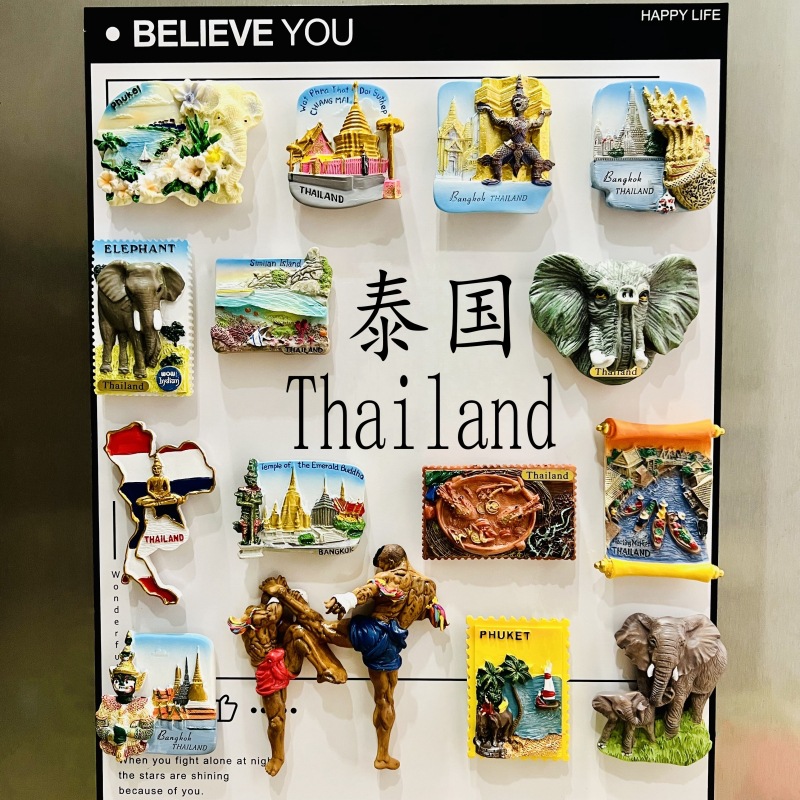 Thailand Bangkok Phuket Chiang Mai Pattaya Similan Island Koh Samui Tourist Souvenir Gift Refrigerator Magnet