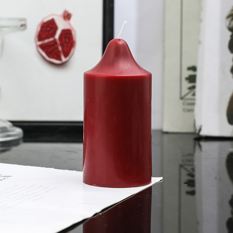 Vela aromática de cera de soja retro francesa color borgoña, vela romántica para bodas, decoración para el hogar, portavelas, venta al por mayor por pieza