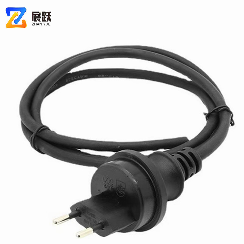 供应瑞士两芯防水插头线电源线瑞士标 两芯插头防水IP55 XH013F