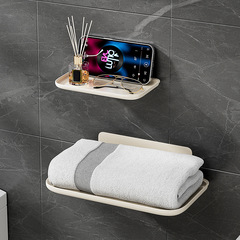 折り畳み可能な壁の棚トイレの携帯電話収納寮のベッドの頭の穴を開けないトレーのセットトップボックスの棚