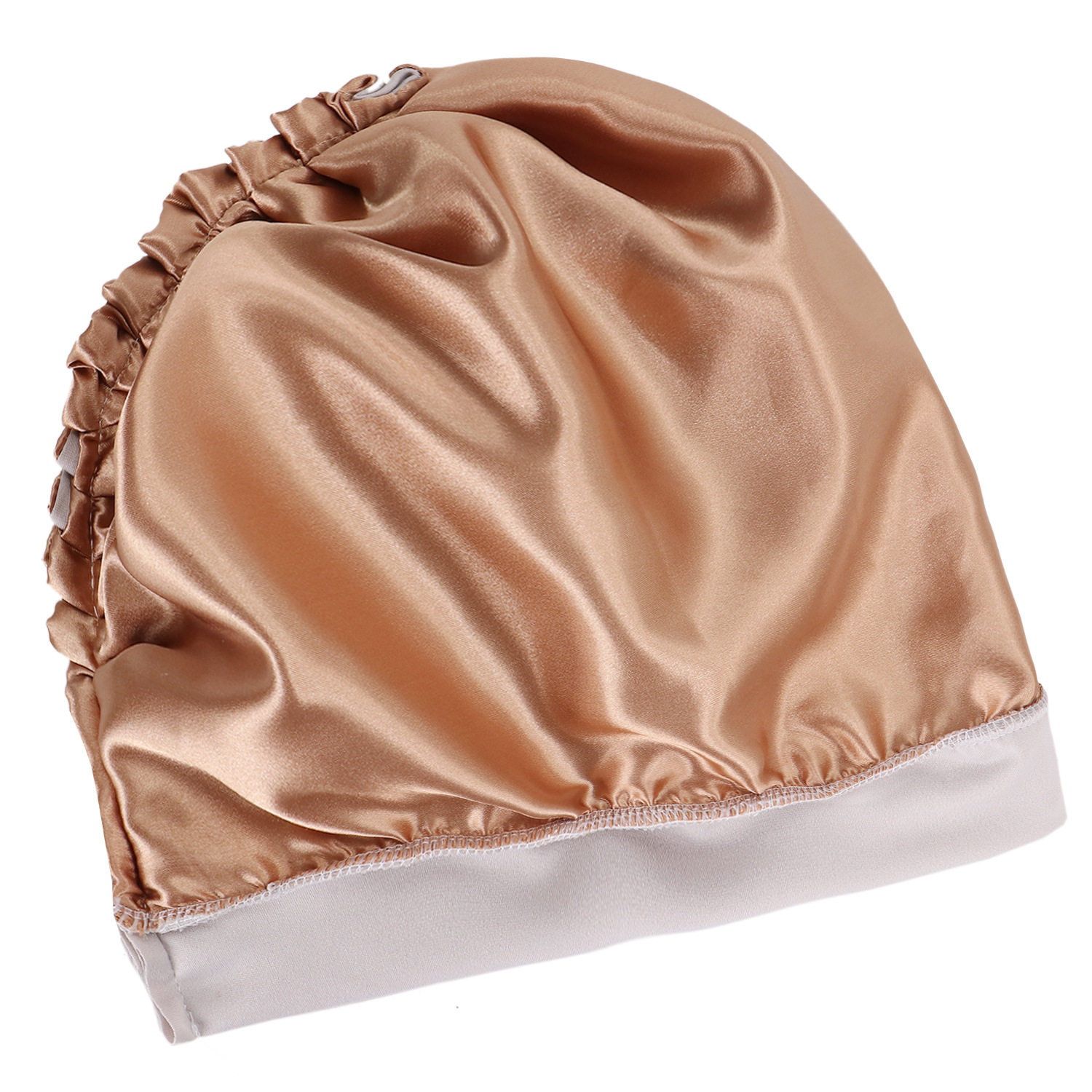 cappello turbante intrecciato foderato in raso tinta unita sulla fronte da donna doppia croce cappello pullover musulmano in stock_voghion.com