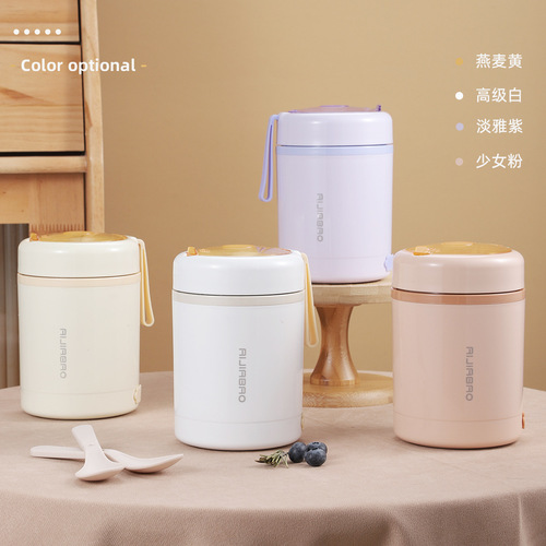 304 stainless steel constant temperature lunch box USB heating large capacity lunch box outdoor office workers portable thermos cooking pot wholesale