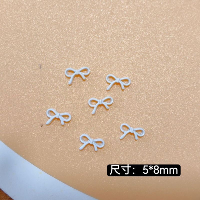 美甲法式蝴蝶结飘带饰品新款合金甜心百搭迷你桃心领结指甲装饰品|undefined