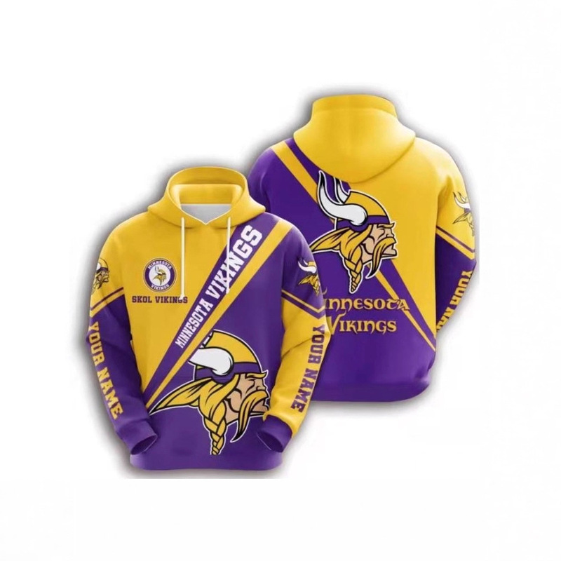 Cross-Border New Nfl Football Pullover Sweatshirt 3D Digital Printing European Size Advertising Suit Men's Sweatpants
