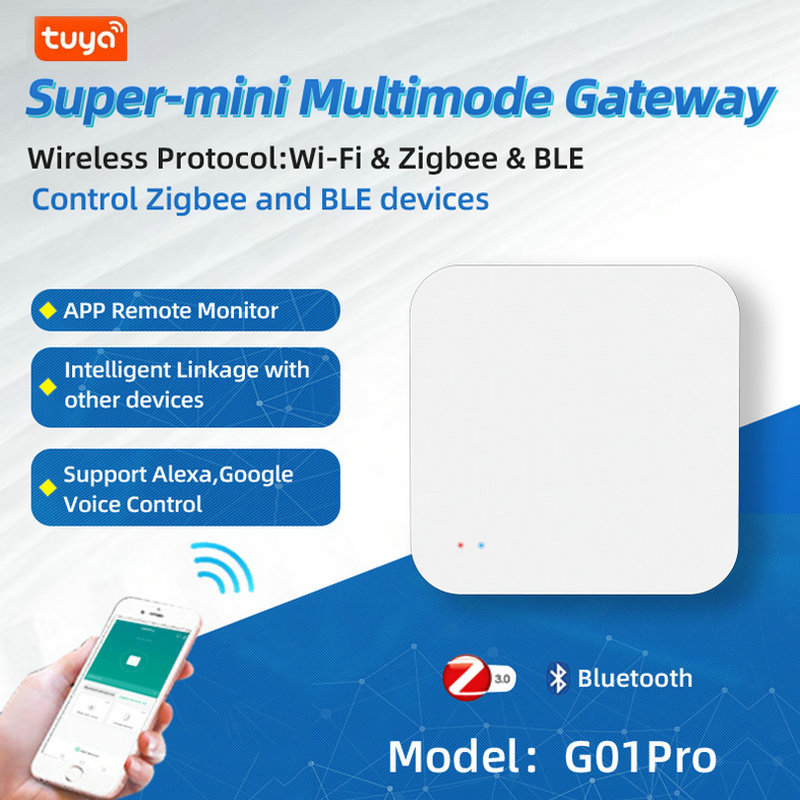 zigbee+蓝牙多模网关 跨境电商批发涂鸦有线无线多模网关