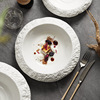 Advanced tableware home use, white dinner plate, high-quality style