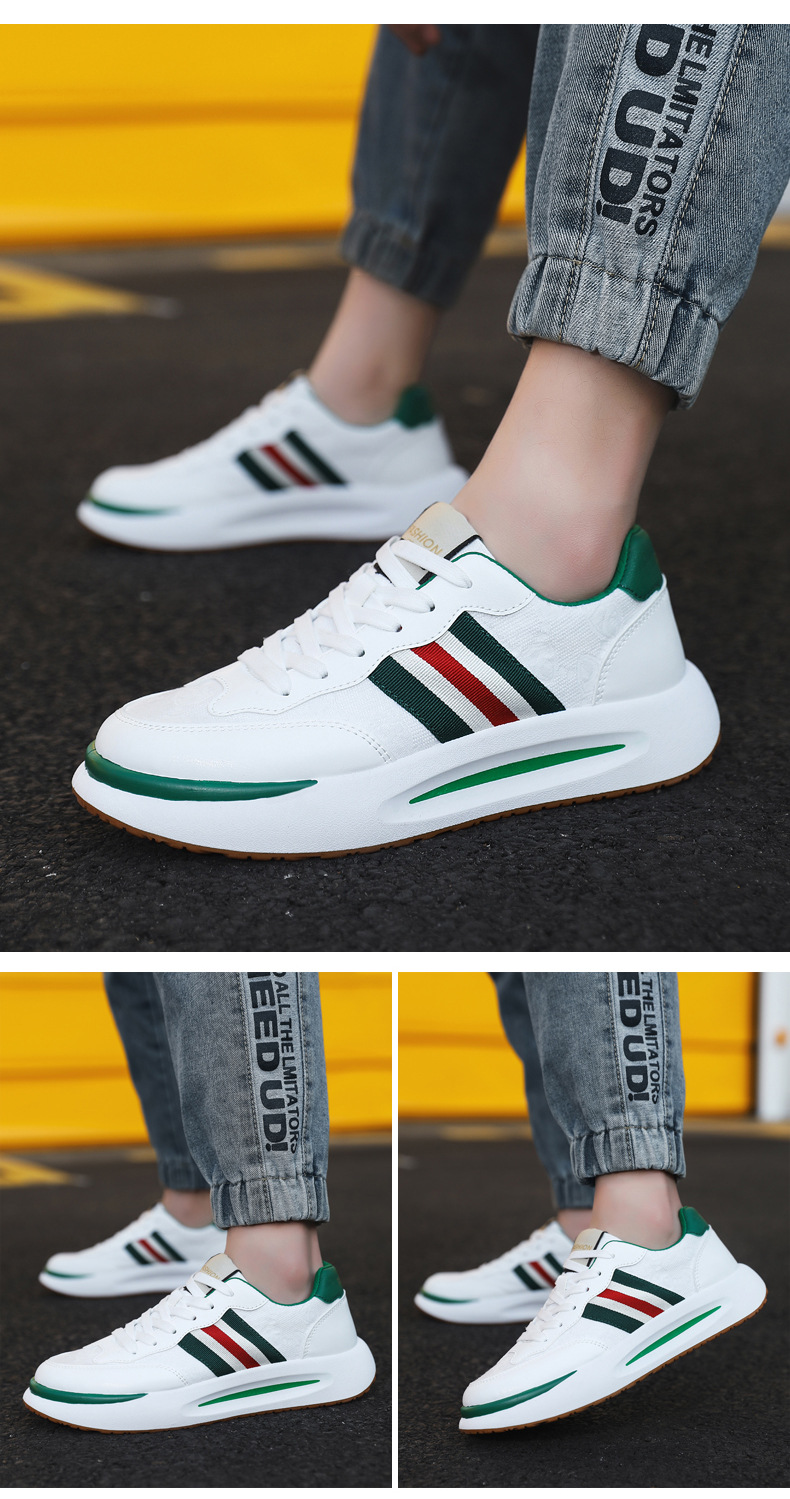 Casual Sneakers For Men Breathable Leather Lightweight Trainers_voghion.com