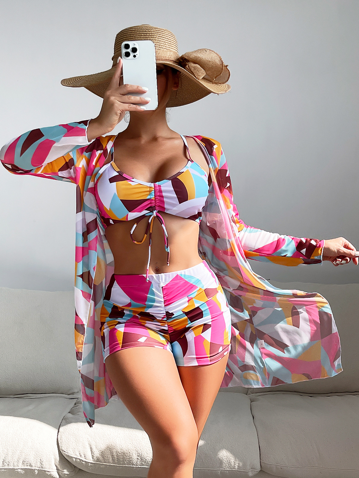 Women's Multicolor 3 Piece Set Bikinis display picture 2