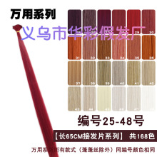 25-48色发排万用cos假发  发帘发料发片造型毛娘接发加长拼色多色