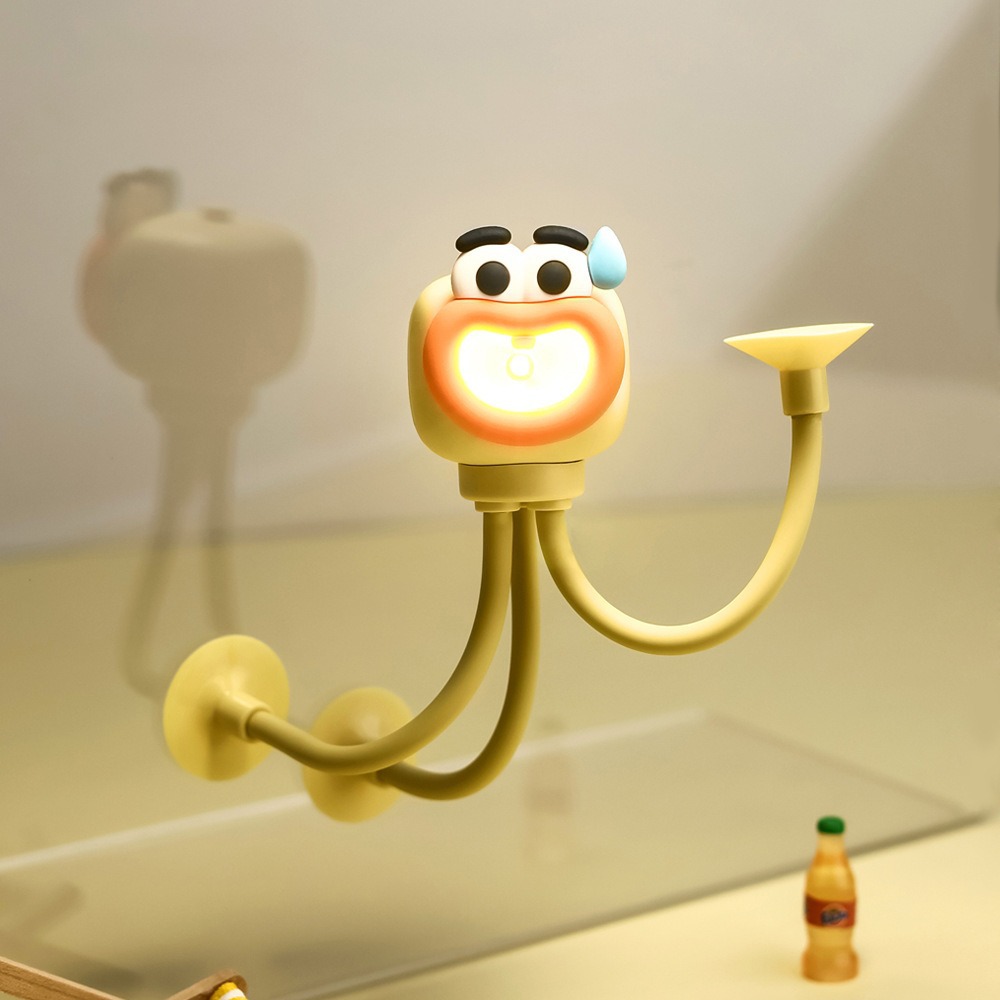 Mini lámpara nocturna de pulpo, LED, portátil y decorativa para dormitorio