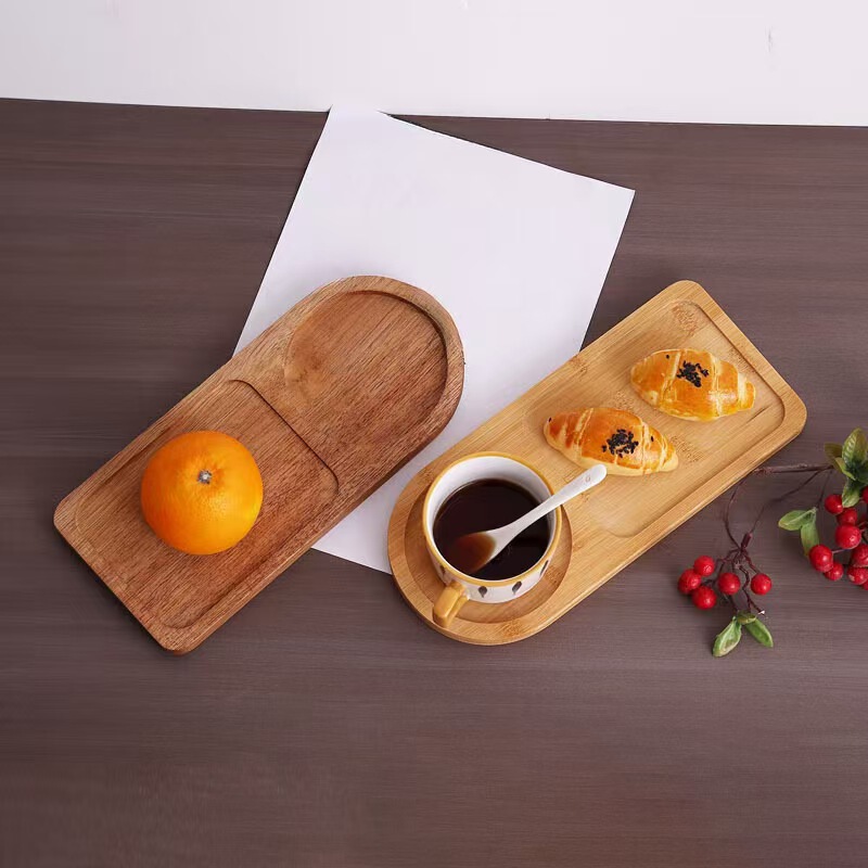 クロスボーダーデスクトップティートレイパンミルクセパレートアフタヌーンティートレイ和風朝食プレートコーヒーショップデザートスナック|undefined