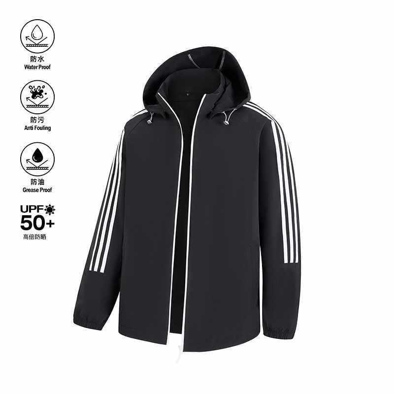 Summer New Hooded Sun Protection Clothing Men's Windproof Soft Shell Jacket Jacket Season Outdoor Sports Casual Jacket