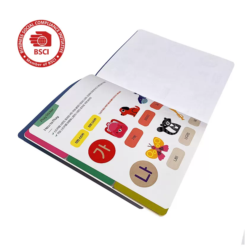 BSCI认证工厂定制儿童启蒙贴纸本贴画本卡通萌宠换装贴纸手帐素