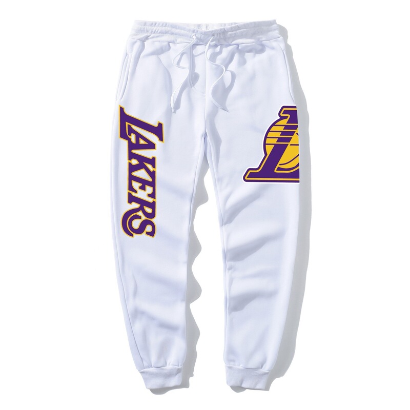 Autumn and Winter Fleece-Lined Sweatpants Basketball Pants Winter Sweatpants Lakers Sports Pants Trendy Fitness Pants White Autumn and Winter Fleece-Lined Sweatpants Basketball Pants Winter Sweatpants Lakers Sports Pants Trendy Fitness Pants White