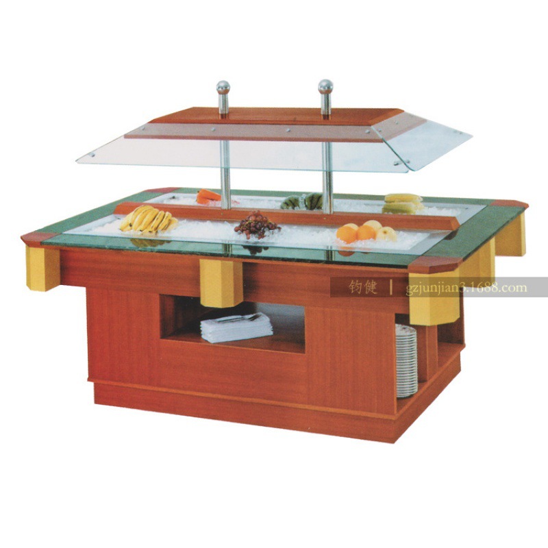 开放式双槽沙拉台 商用自助餐沙拉吧台 餐厅酒店