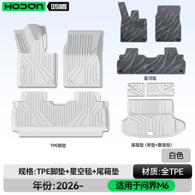 Modelə uyğun ayaqaltı, Mat Supplies - 212t01-wenjie-m6-26-models-package-model-white-tpe-gray-galaxy-blanket-trunk-single-cushion-backrest-cushion