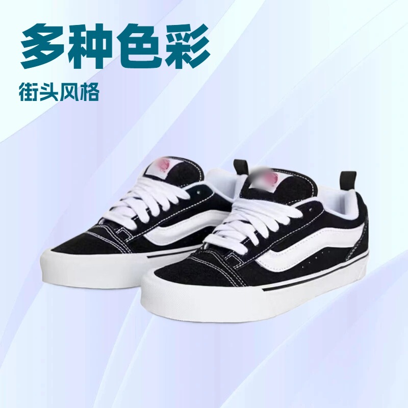 Putian Shoes Cross-Border High-End Version Vans Knuskool American Retro Thick-Soled Embroidered Unisex Sports Low-Top Sneakers
