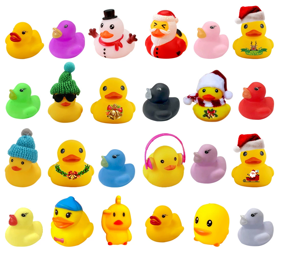 Резиновая утка B.Duck рождественский календарь, настраиваемые 18/24 набора утят, подарочная коробка цвета