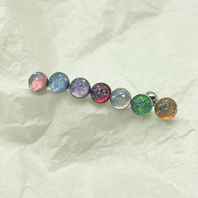 Simple Style Geometric Titanium Steel Plating Tongue Nail 1 Piece