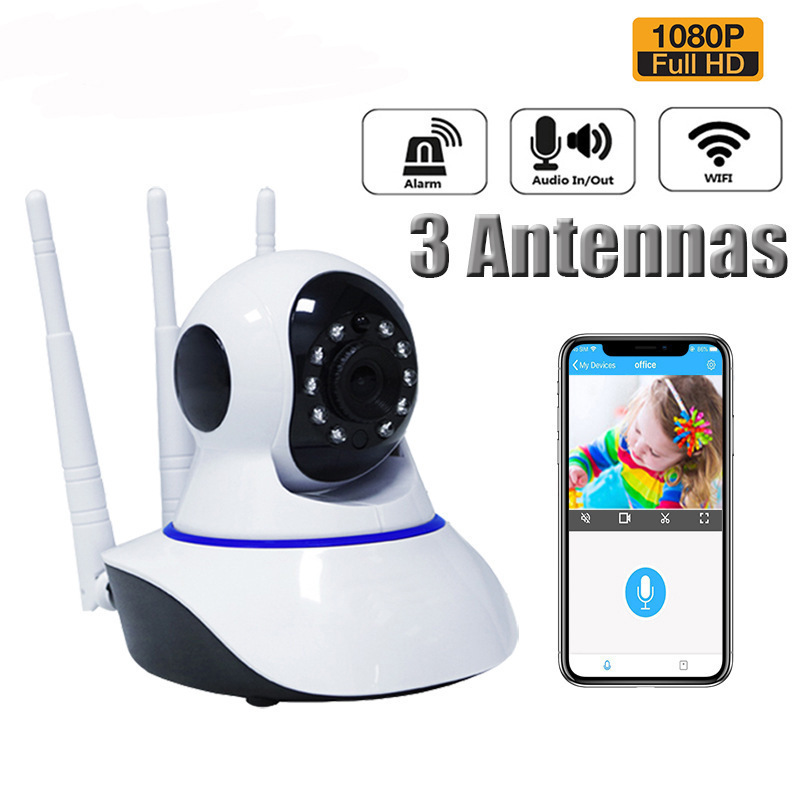 HD WiFi Monitor remoto tres antena cinco antena cámara inalámbrica cámara de red inteligente hogar