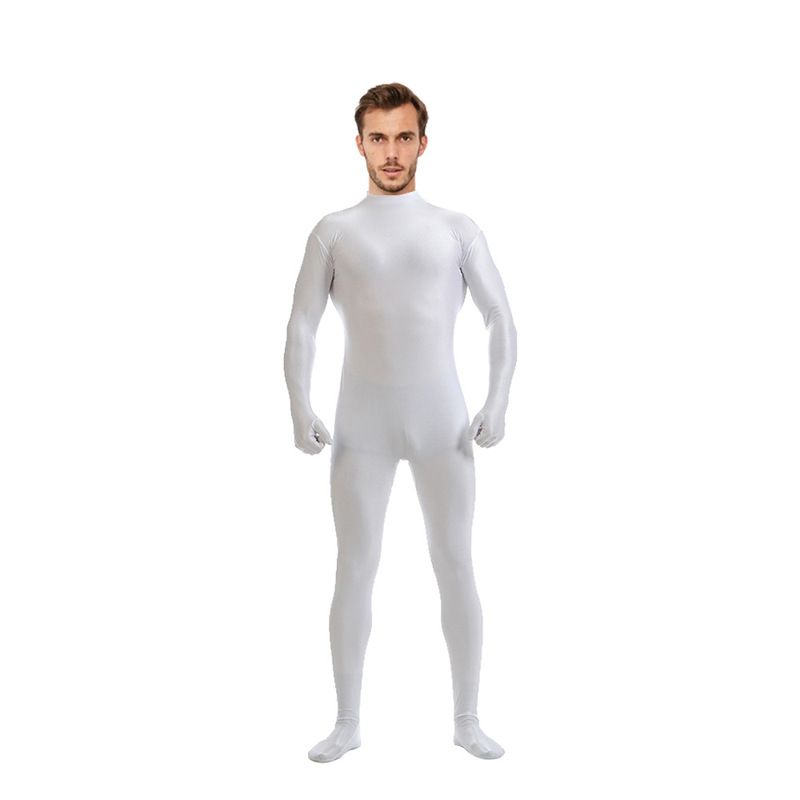 越境ホットセール 5 タイトスーツハーフパックジャンプスーツ全身タイツ無地服ダンス服ステージパフォーマンス服|undefined