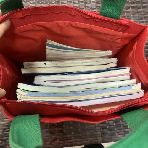 Student handbag, book bag, document bag, canvas handbag, single shoulder dual-purpose tutoring bag, children's tutoring bag new style