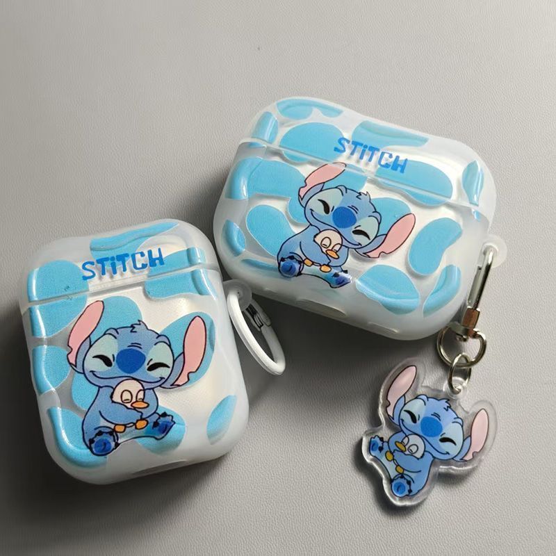 Cute Smile Stitch para AirPods 4 generación de estuche Bluetooth Airpod Pro2 / 3 estuche de auriculares image 2