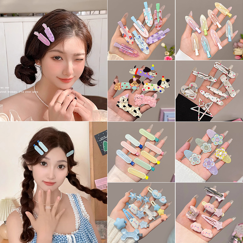 ドーパミンラインウォータードロップヘアピン女性用、高級でかわいいサイド前髪サイドクリップ、額の前髪、カモノハシクリップヘアピン|undefined