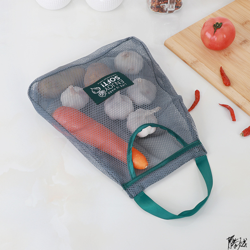 装大蒜的网袋鸡蛋蔬菜收纳手提式储物袋放蒜头生姜大容量便携挂袋