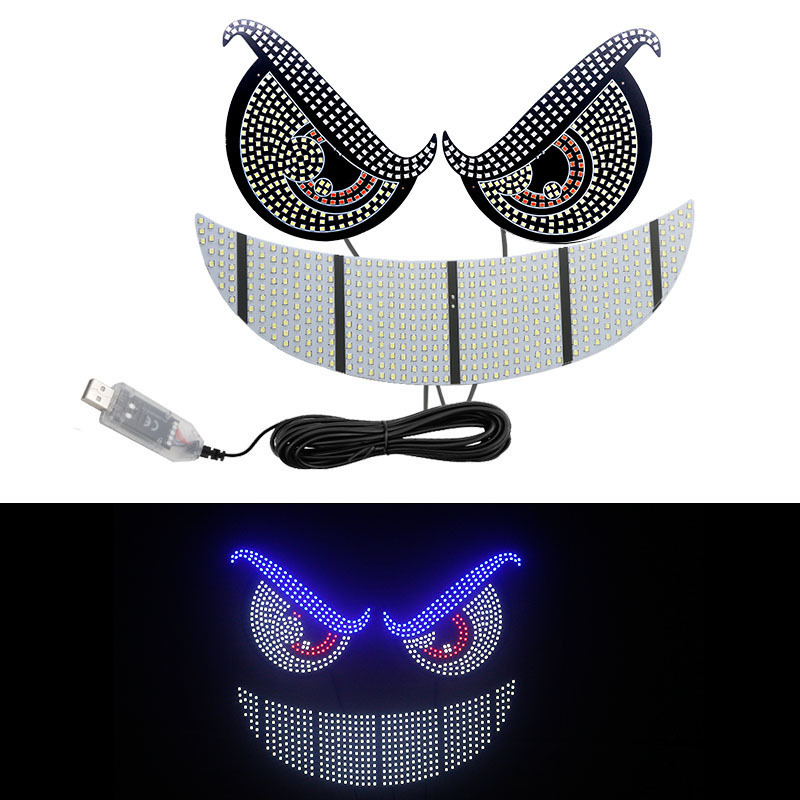 新製品 USB 11 モード車の LED 装飾ライト修正カジランビッグアイデビルアイライトパーソナライズされた装飾|undefined