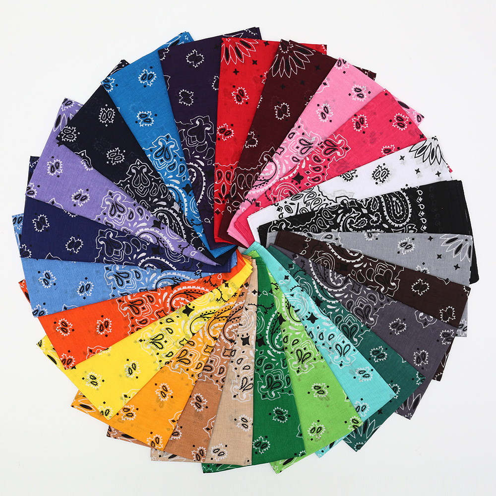 Factory Direct Sale Pure Cotton Retro Paisley Hip-Hop Street Dance Square Scarf Thin Version
