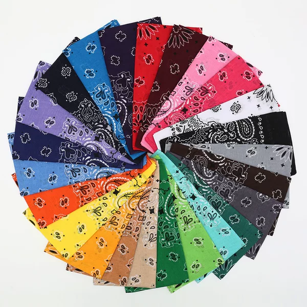 Factory Direct Sale Pure Cotton Retro Paisley Hip-Hop Street Dance Square Scarf Thin Version