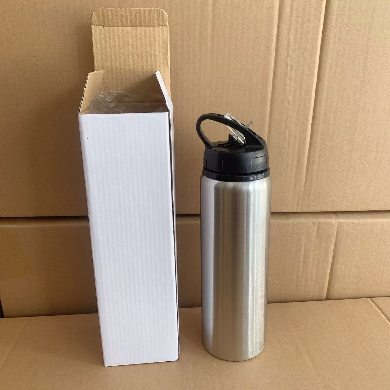 304 tazas de acero inoxidable hervidor deportivo portátil al aire libre de gran capacidad hervidor de acero inoxidable botella de boca americana de una sola capa