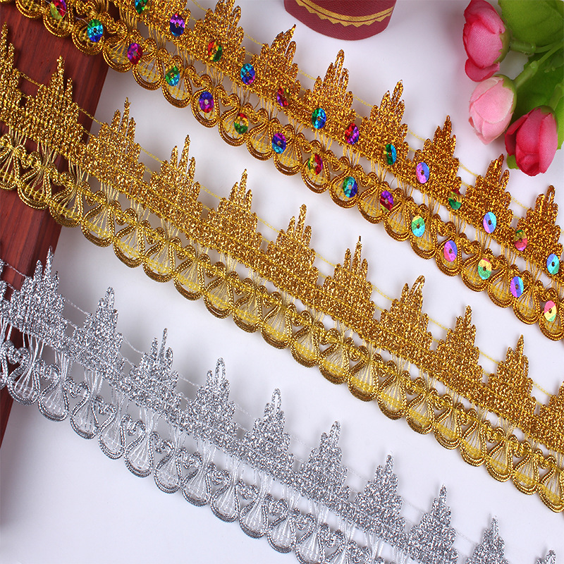 Manufacturers wholesale new gold and silver filigree lace