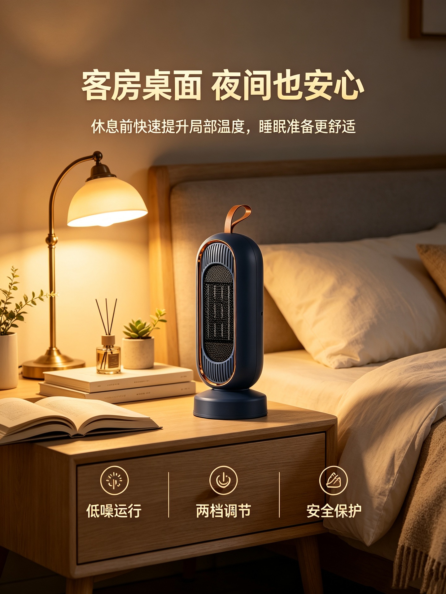 美斯特跨境暖风机1800W大功率欧规取暖器PTC发热电暖气家用加热器