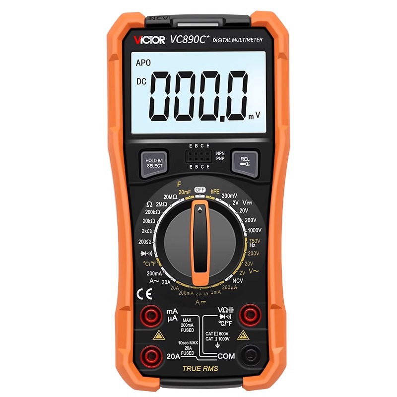 胜利VC890D/C+万用表数字高精度手机维修电工万能表数显式万用表